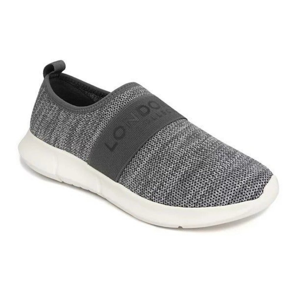London Fog Knit Slip-On Sneaker Women's Dark Grey Size 8 - NWOB